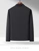 Men's Solid Color Stand Collar Zipper Jacket - Business Casual for Middle-aged and Elderly