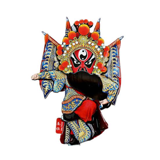 Peking Opera Character Refrigerator Magnet Chinese Style Wooden Peking Opera Role Fridge Magnet Home Kitchen