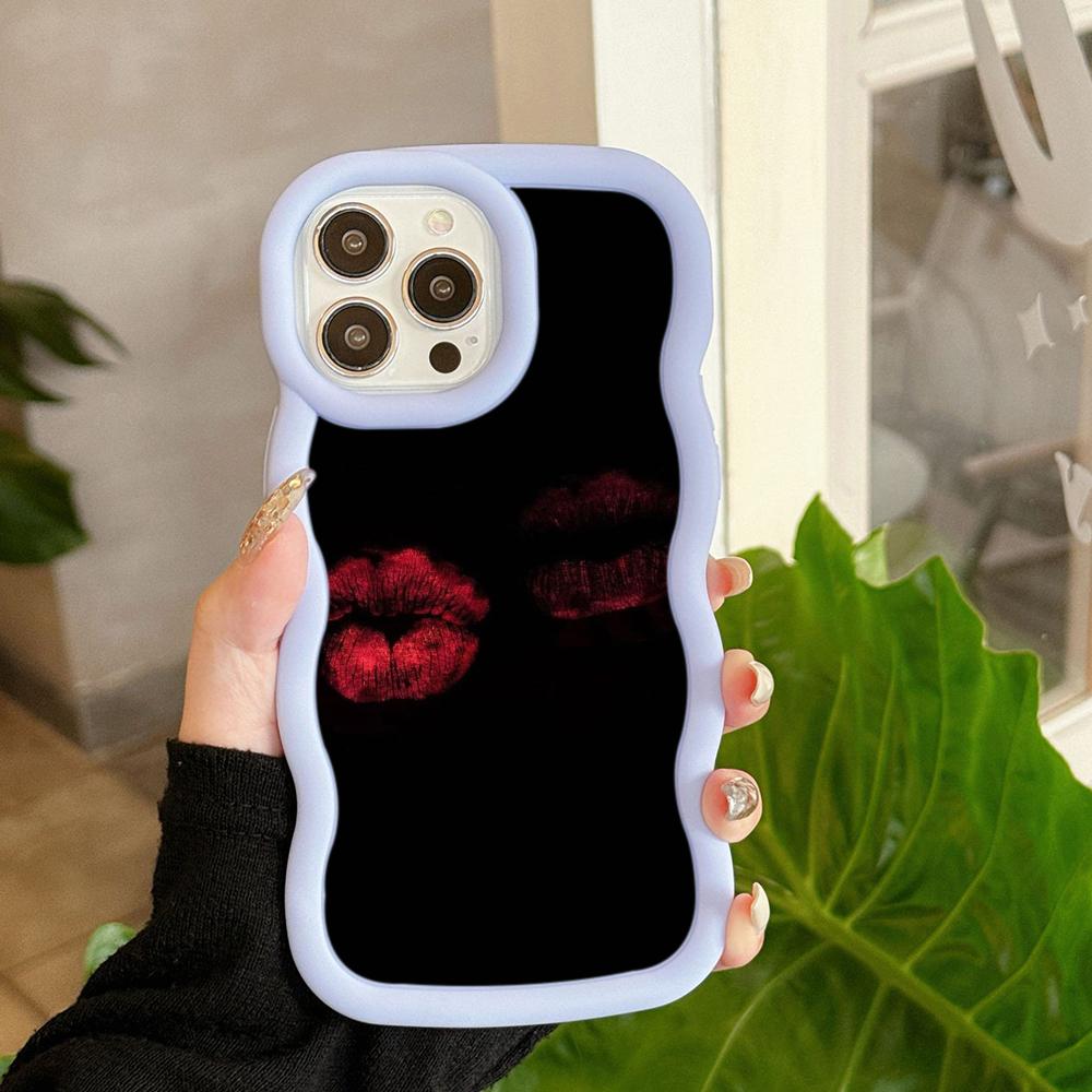 

LZ22 Lips Kiss Digital Design силиконовые чехлы для телефонов Samsung A15 A16 S23 FE S24 Ultra A34 A54 A14 A55 Motorola G32 E14 OnePlus мягкий чехол Samsung S24 FE