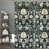 Spring Grape Flower Shower Curtain, Bathroom Decorative Shower Curtain, Waterproof Shower Curtain with Hooks