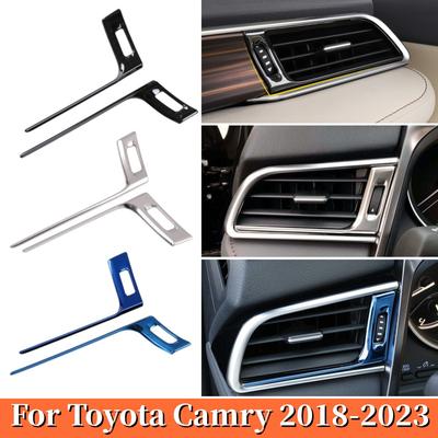 For Toyota Camry XV70 2018-2022 2023 Stainless Steel Car Interior Accessories Auto Side Air Condition Vent Outlet Cover Trims