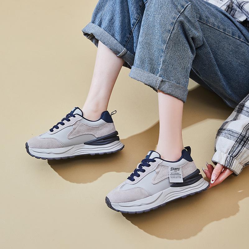 New Dad Shoes for Women, Fashionable Thick-soled Sports Single Shoes