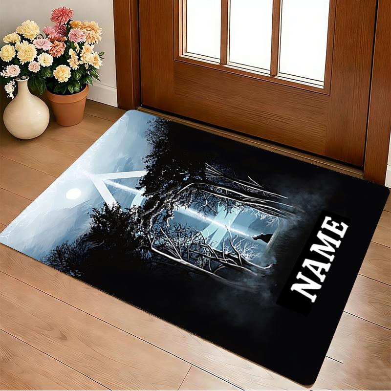 Custom Name Owl Art Living Room Non-Slip Area Rug Soft Carpet for Bedroom Kids Playroom Sofa Office Home Decor Doormat