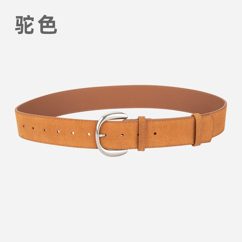 Literary And Retro Women'S Belt Matte High-End Leather With Skirt Jeans Decorative Belt Women