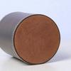 Pen Container Large Capacity Wear Resistant Smooth Edge Simple Style Compact Size Save Space Faux Leather Round Pen Holder Desktop Stationery Storage