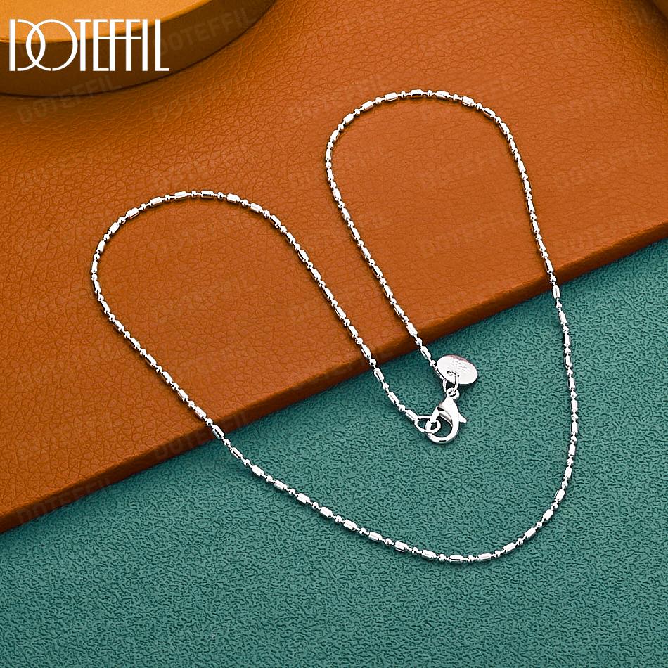 Srebro Próby 925 Łańcuszek Bambusowy 16-30 Calów Biżuteria Fashion Naszyjnik Ślubny