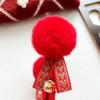 Flower New Year Hair Band Red Hairband Chinese Style Headdress Cute Red Bow Headband  Men