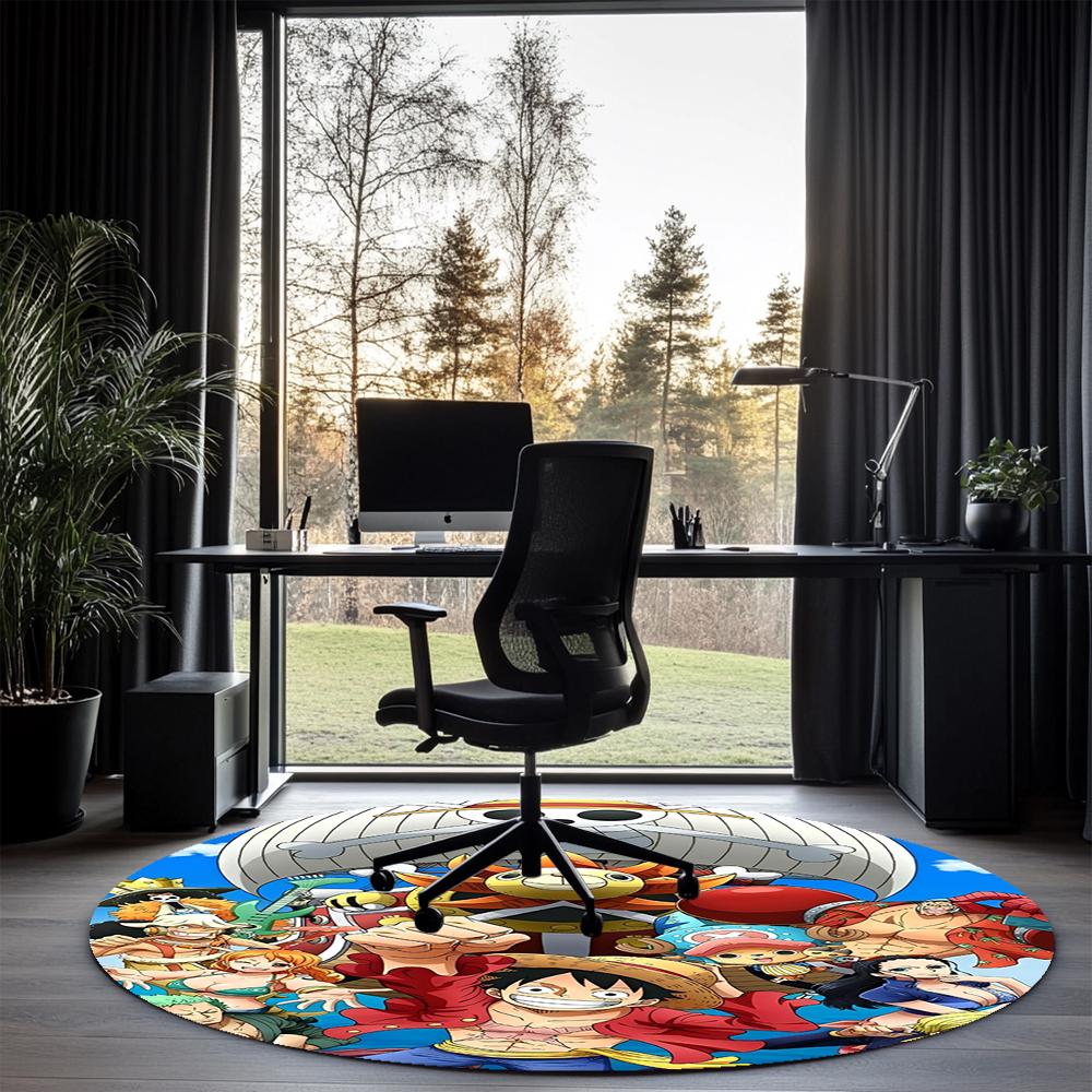 One Piece Printed Round Rug Carpet Chair Rug Area Rug Entryway Doormats,for Office Chair Living Room Bedroom Kitchen Room.