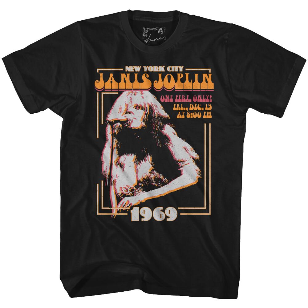 Janis Joplin New York City 1969 Men T Shirt Rock Soul Music Merch M