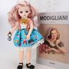 Mini muñeca articulada móvil de 30CM para niñas, juguete 3D con ojos grandes, trajes completos de princesa, colección de vestidos, regalo para niños