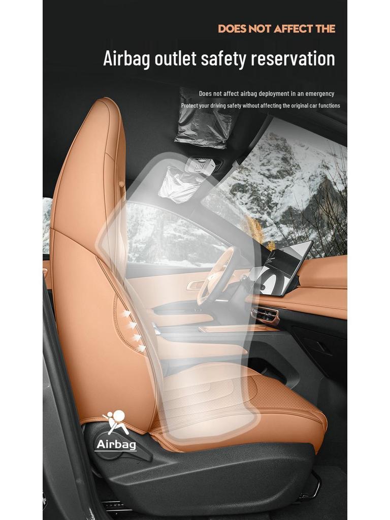 Neta X Full Leather Car Seat Cushion Cover - All-Season, Universal Fit