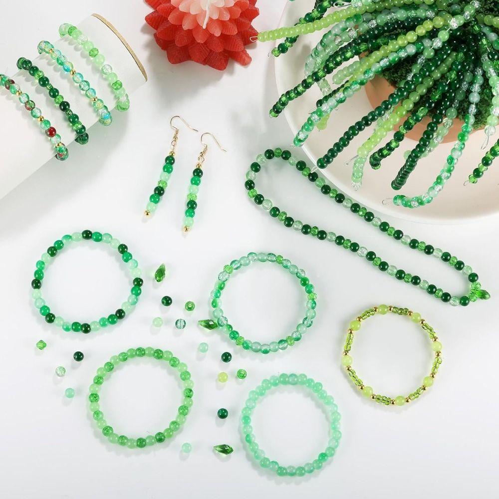 Beginner Friendly DIY Beaded Plants Green Series Color Jewelry Making Kit Home Decor Craft