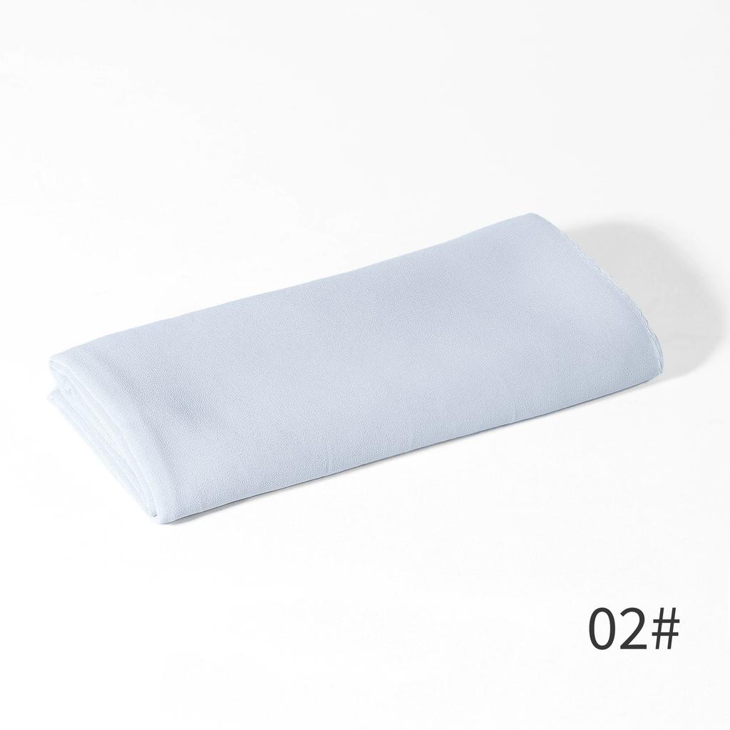- New Monochrome Pearl Chiffon Bubble Towel Women'S Scarf Long Scarf Windproof And Sand-Proof Four-Season Scarf