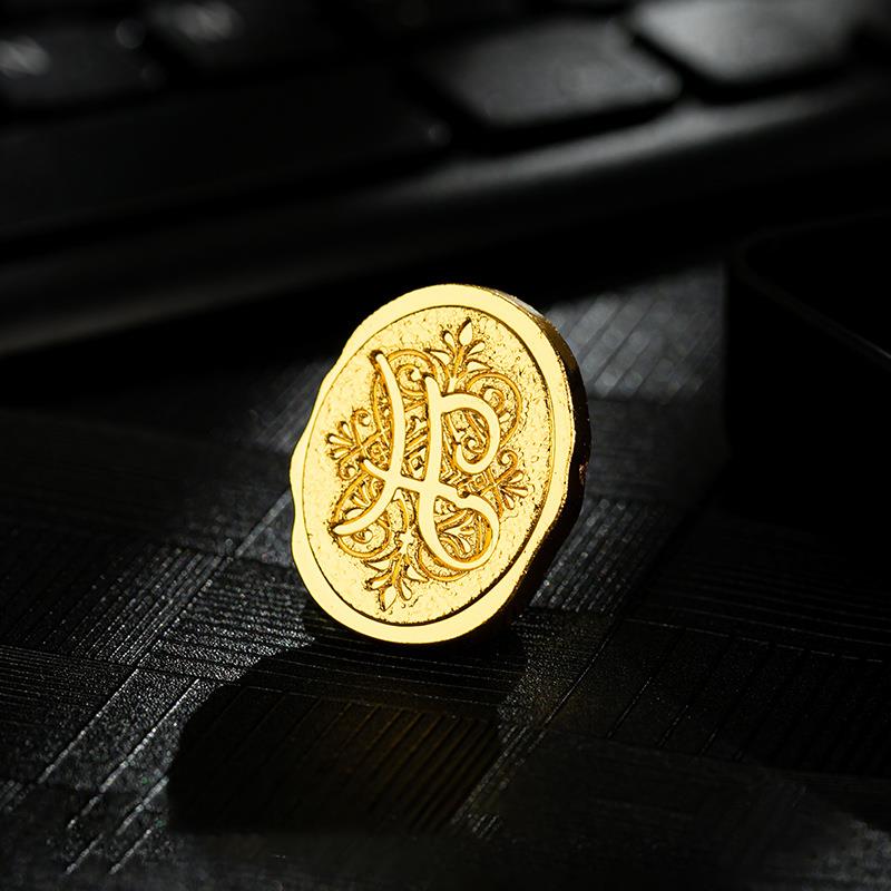 Retro Sealing Wax Stamp Head 26 Letter A-Z Alphabet Seals Stamp Set Tools Post Decor Antique Alloy Seal Head Wedding Craft Gift