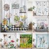 Bauernhaus Blumiger Duschvorhang Blume Pflanze Bauernhof Landhaus Badezimmer Dekoration Pflanze Rustikal Polyester Badvorhang Mit Haken