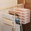 10pcs Home Use Space Saving Clothes Hanger,Multi-Function Closet Organizers And Storage,Non Slip Plastic Multi-Layer Clothing Rack