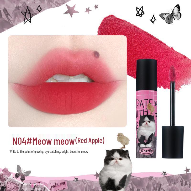 Flortte Velvet Matte Lip Cream in Kitten Milk Cake - Non-Stick Formula
