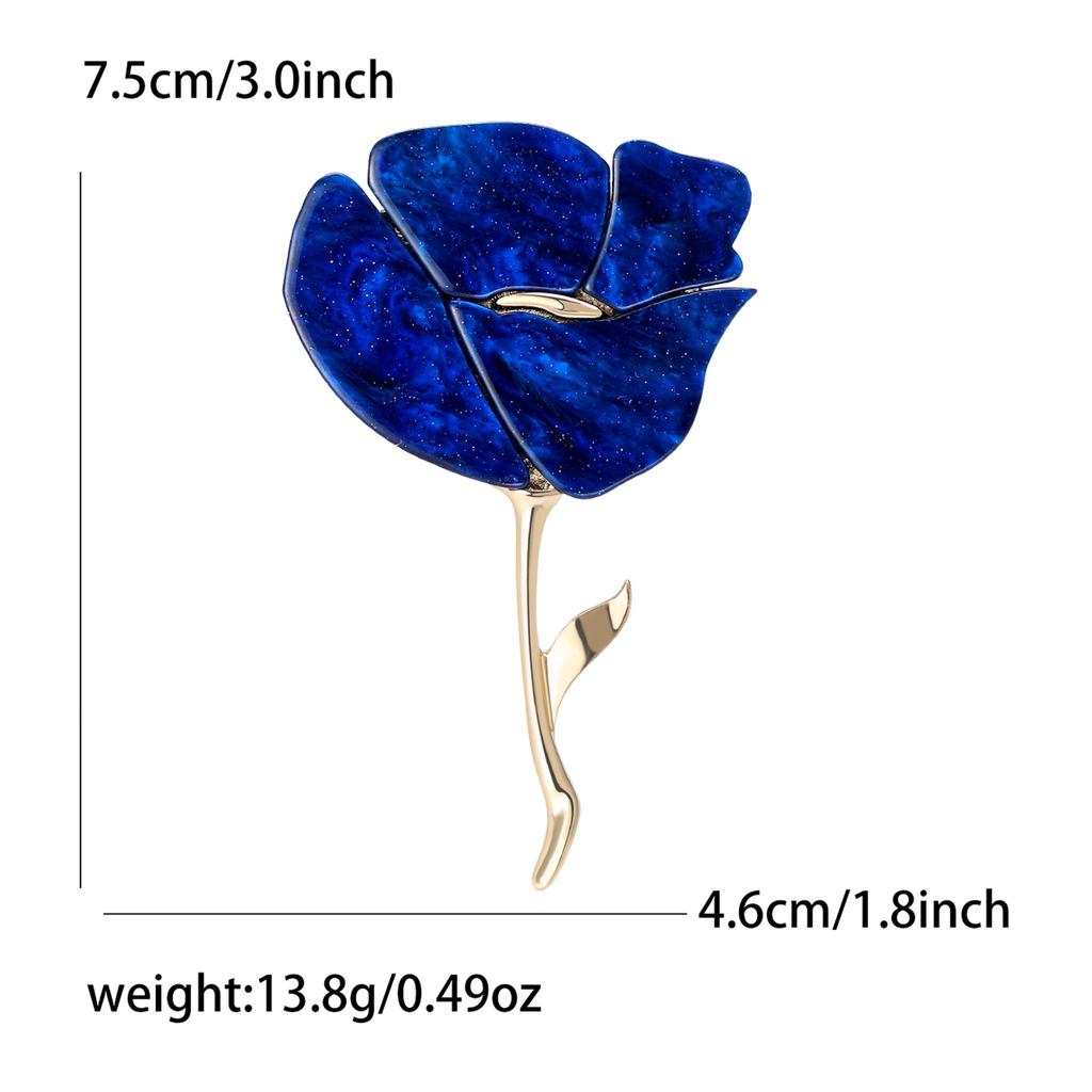 New Classic Acrylic Rose Brooches for Women Unisex Plant Flower Pins Casual Party Jewelry Accessories Gifts Friends Decoration