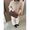 New LP33 clutch bag, dinner cosmetic bag, portable leather women's bag, grained first layer cowhide shoulder messenger bag
