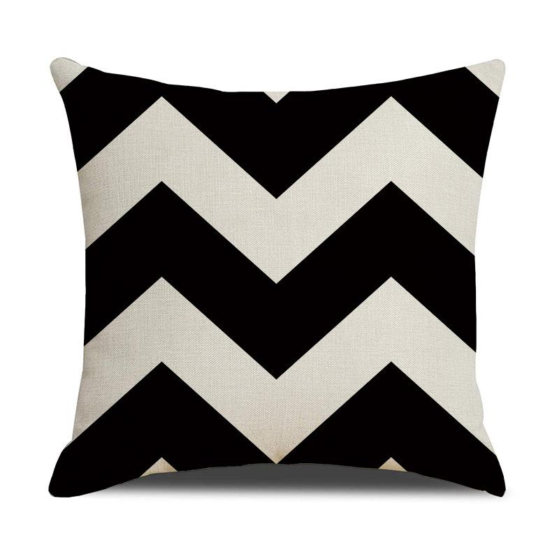 

Classic Geometric Digital Print Pillows, Linen Cushions, Waist Pillowcases, Furniture Supplies linen 45 * 45cm (without pillow core)
