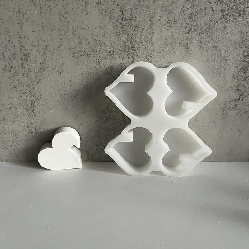Love Insert Ornament Mold Plaster Molds Plaster Love Love Drip Silicone Moulds Concrete
