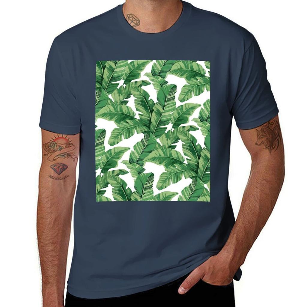 Tropical Banana Leaves Iii Tshirt Plus Size Simple Casual Top Tshirt