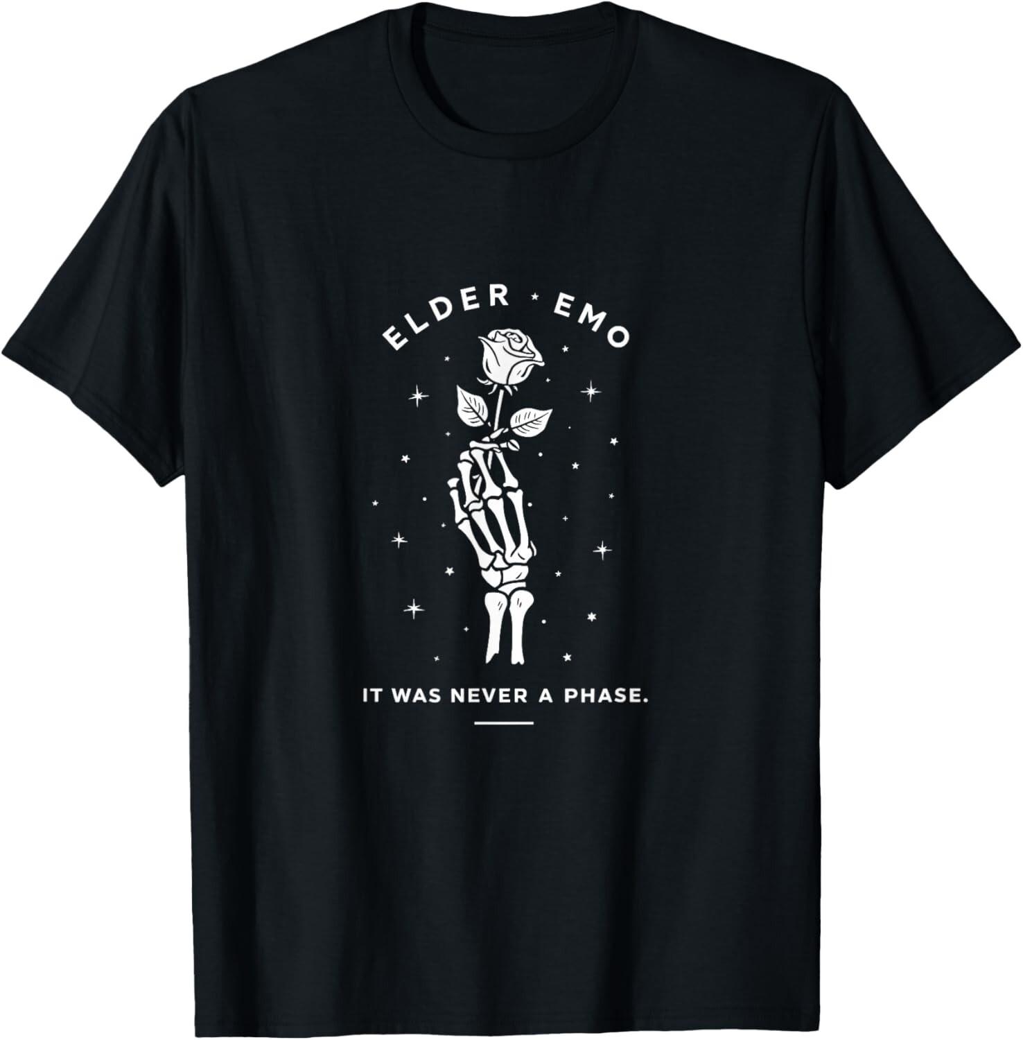 Elder Emo Club - It Wasn t a Phase Emo T-Shirt XXXXL