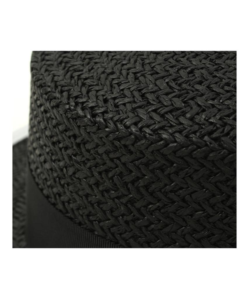 Taping Black Panama Hat