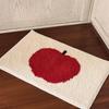 VIKAMA Creamy Style Apple Carpet Anti-slip Entry Floor Mat Soft Absorbent Bathroom Mat Bedside Rug for Bedroom Home Decoration