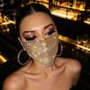 Sexy Nachtclub Requisiten Funkelnde Strass Gesichtsmaske, Glitzer Kristall Maskerade Bling Halb Exquisite Metallkunst Masken Abdeckungen für Damen Halloween