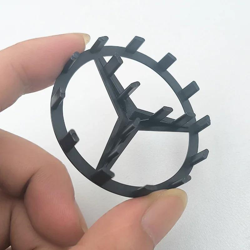 2025 Hot 52mm 58mm ABS Chrome Black Star Logo Mercedes Steering Wheel Logo Sticker For Mercedes Benz C E S Class W253 Emblem Acc
