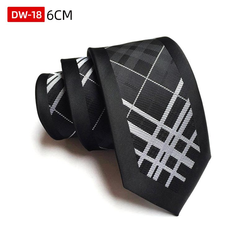 Spersonalizowany Krawat Modowy, Poliestrowy Jedwabny Żakardowy Wąski Krawat Pozycjonujący 6 cm
