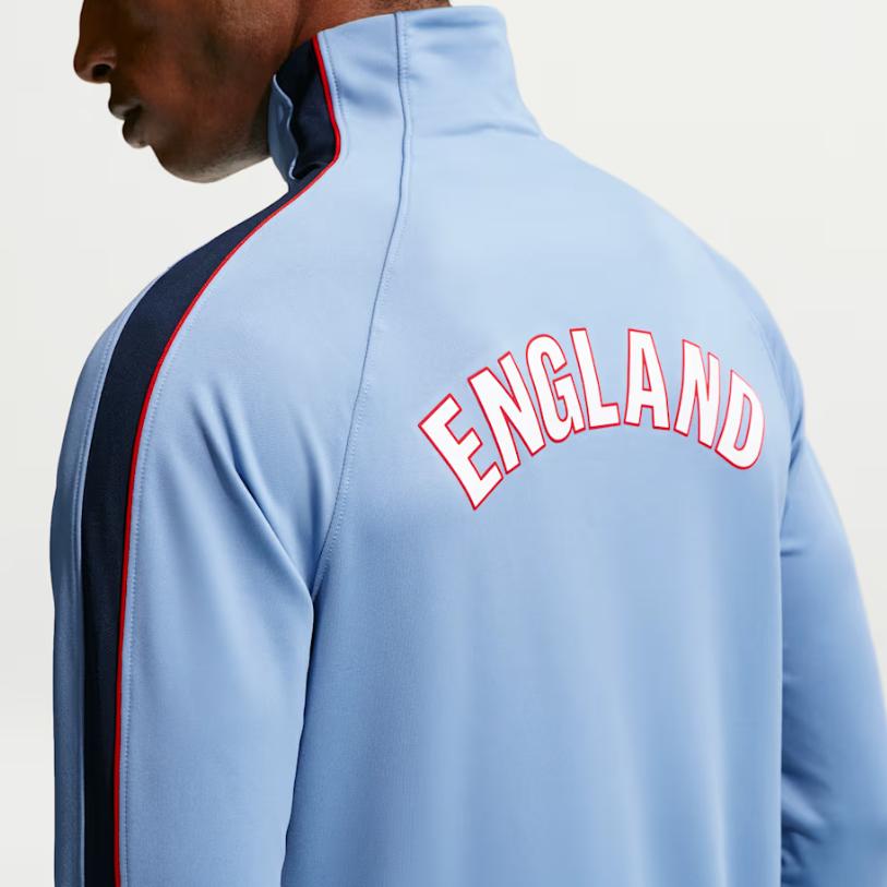 Nike England Strike Logo Embroidered Slim Fit Long Sleeve Football Shirt Men Tops IB4993-486