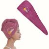 Quick-Dry Hair Hat  Super Absorbent Soft Towels Coral Fleece Shower Cap Bathroom Women Head Towels Girls Cute Dry Hair Bonnets