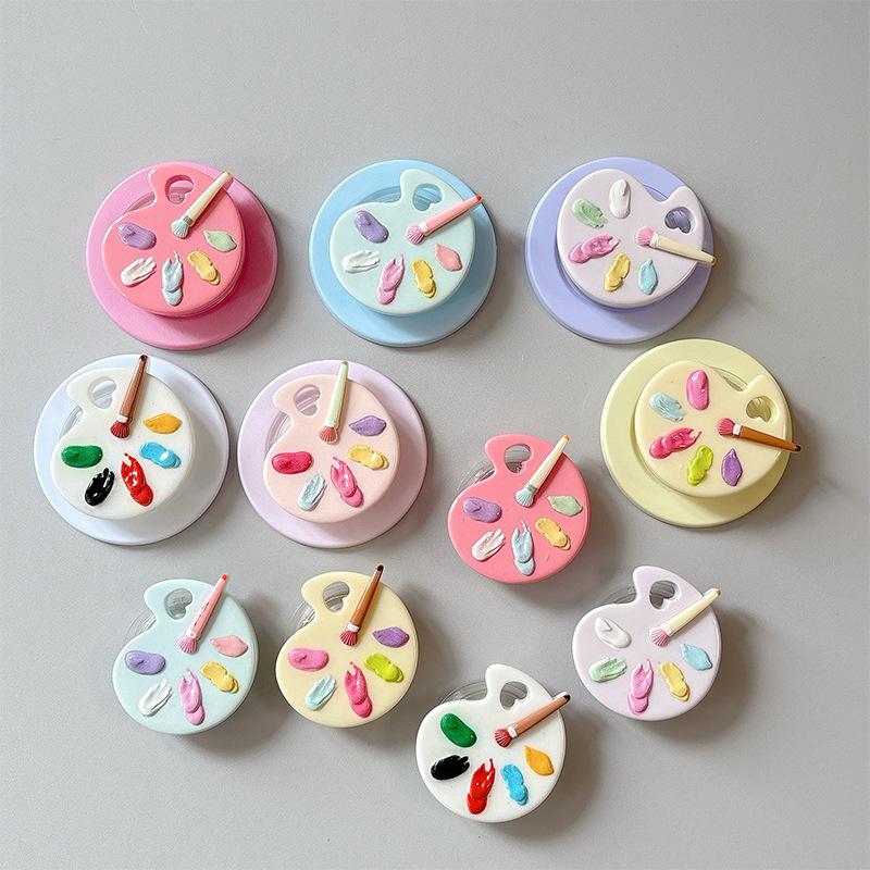 Mini Paint Palette Paste Magnetic Desktop Mobile Phone Airbag Holder Telescopic Dopamine Decoration Girl Ring