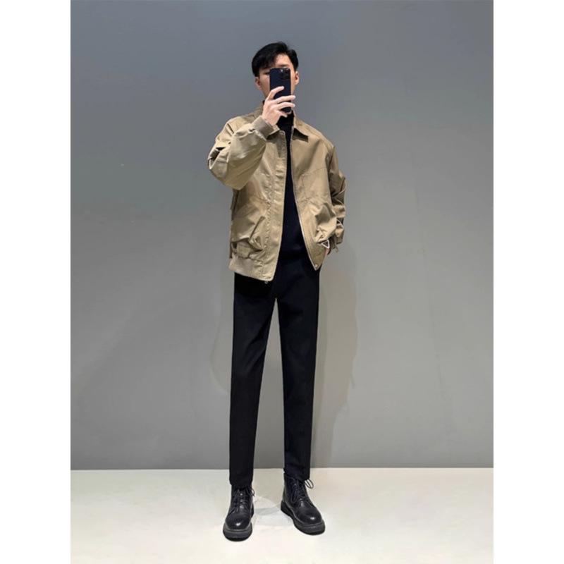 Men's Trendy Flight Suit: Spring/Autumn Versatile Lapel Jacket