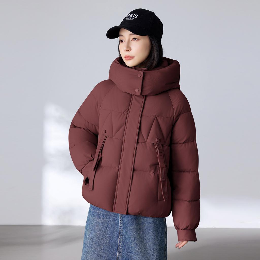 Fashion hooded cotton-padded clothing women's short winter new small thickened bread clothing cotton-padded jacket women