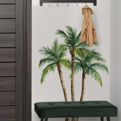 Coconut Tree Self-adhesive Wall Sticker - Soft Furnishing for The Living Room - Tropical and Refreshing Decorative Sticker