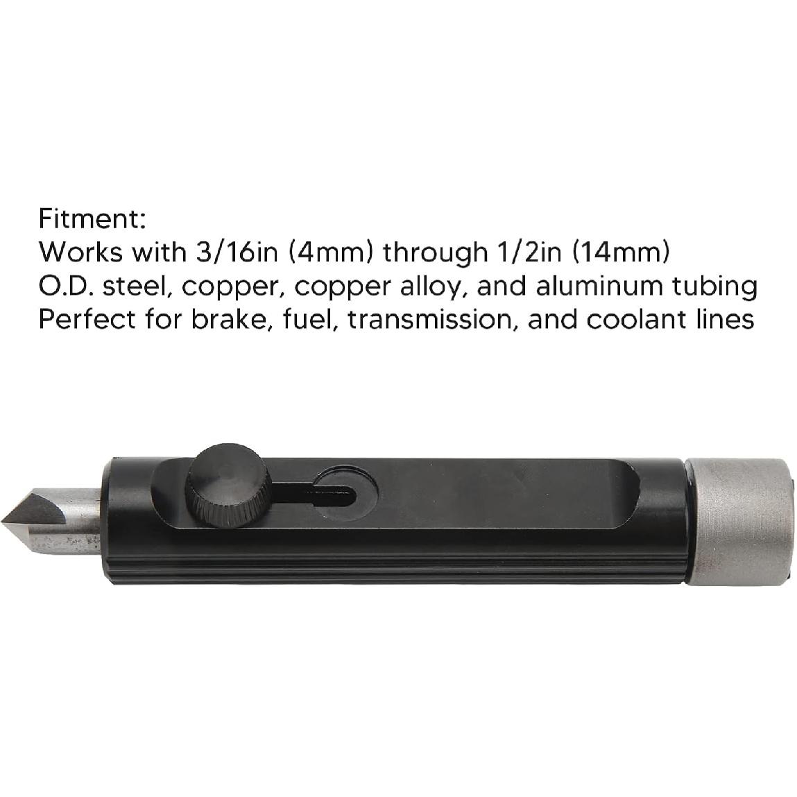 

Brake Line Tubing Deburring Tool, Heavy Duty Metal Pipe Burr Remover for 3/16 to 1/2 Tube