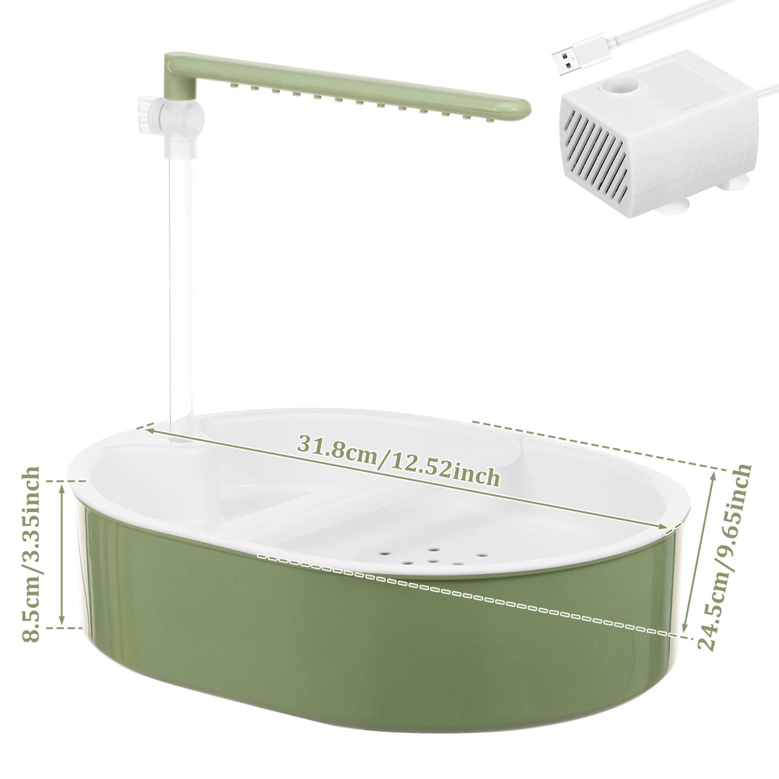 

Parrot Automatic Shower Pet Bird Cage Bath Tub Fountain USB Electric Circulating Faucet Toy Pet Bird Bathtub Cleaning Supplies зелёный