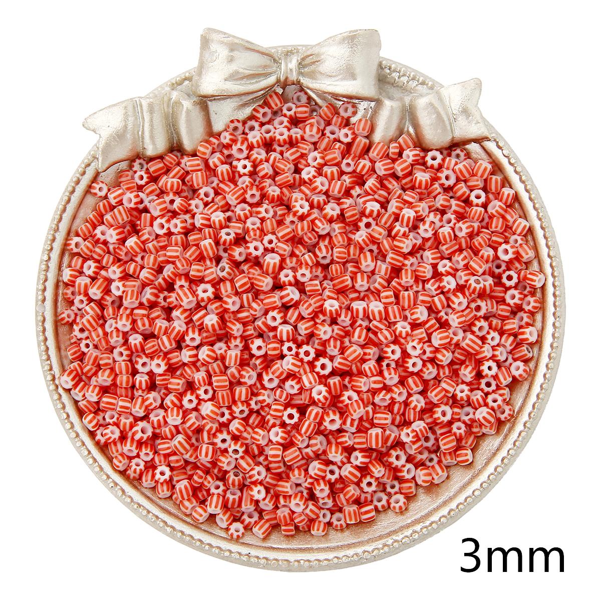 

3 мм, 650 шт., 8-дротяні кавунові скляні розпірні намистини для ювелірних виробів ручної роботи, аксесуари своїми руками 3mm 650pcs