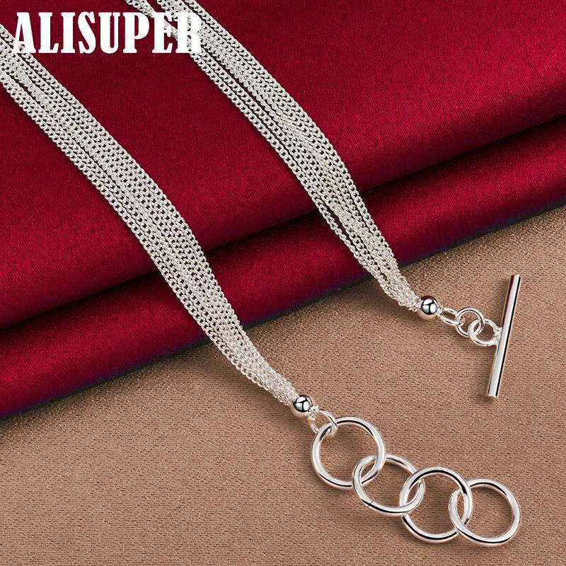 925 Sterling Silver Small Smooth Bead Ball Grapes Necklace 18 Inches Chain Jewelry