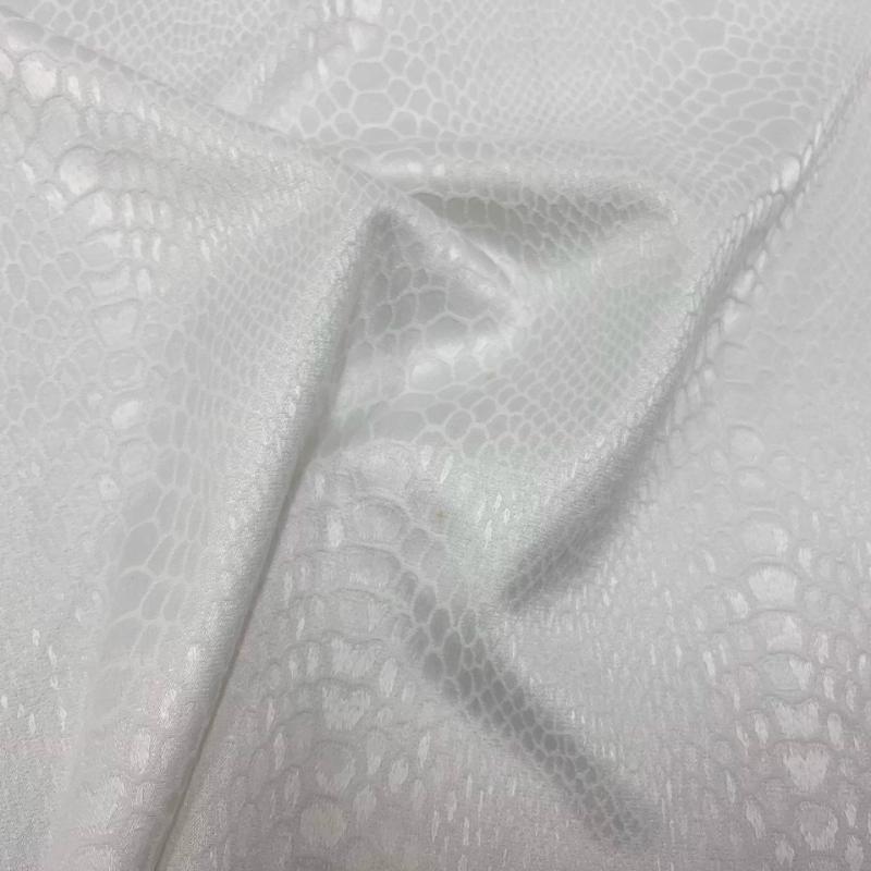 Micro-elastic Coated Python Patterned Fabric Pants Skirt Designer Clothing Fabrics Wholesale Cloth for Diy Sewing Material
