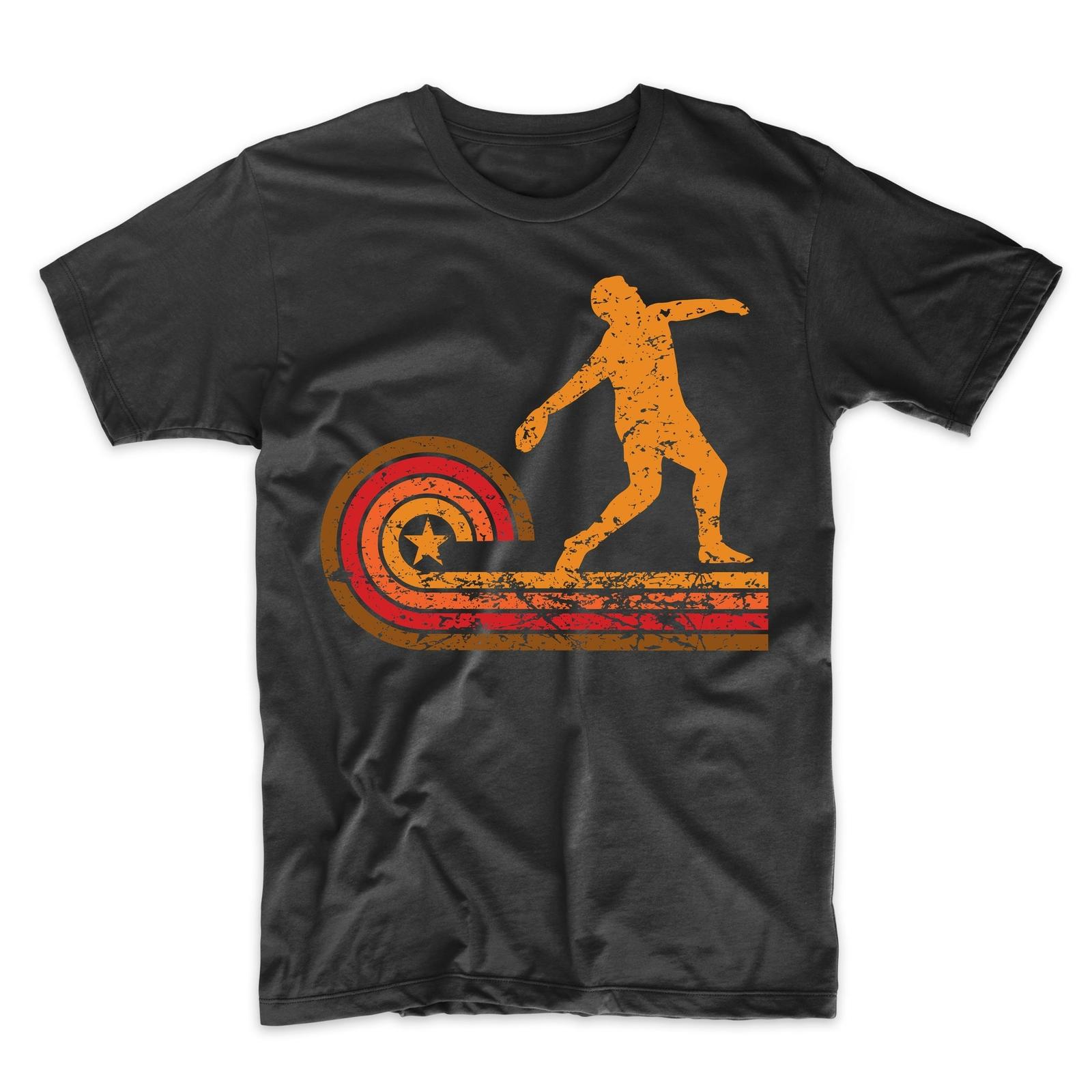 Men s Discus Throw Shirt - Retro Style Discus Silhouette Discus Throw T-Shirt XXXL