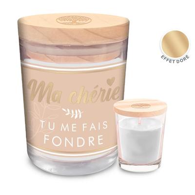 [R6063] - Scented Candle 'My Darling You Make Me Melt' (cotton Flower) - 92x70mm