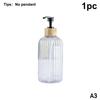 1/3 Stück 500ML Gestreifte Flaschen für Shampoo, Duschgel und Spülung, Nachfüllbare Flasche für Seifenspender in Küche/Bad