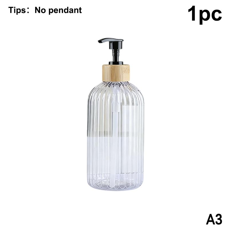 1/3 Stück 500ML Gestreifte Flaschen für Shampoo, Duschgel und Spülung, Nachfüllbare Flasche für Seifenspender in Küche/Bad