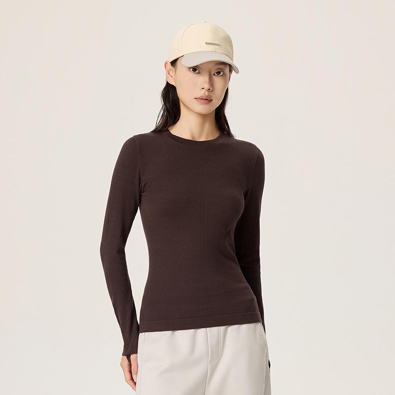 Merino Wool & Lenzing Tencel Long Sleeve Seamless Casual Sports Tee