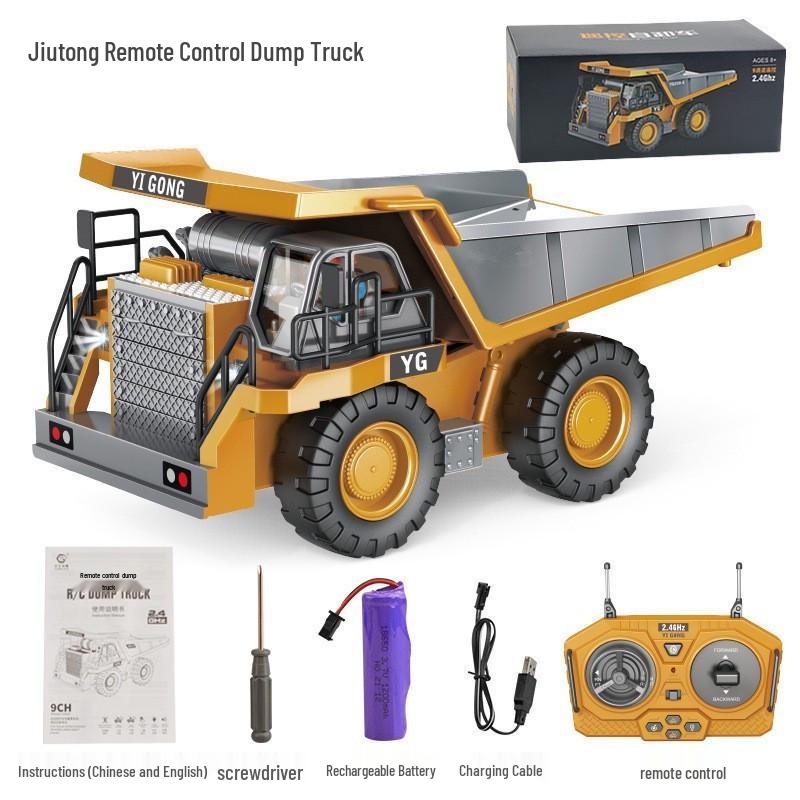 Kids' 2.4G RC Alloy Excavator Toy Bulldozer Model