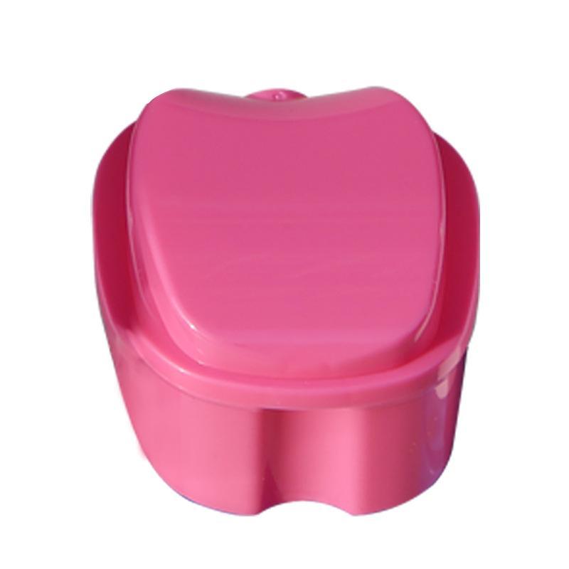Durable Plastic Denture Case With Removable Drain Tray Multiple Color Options For Daily Oral Care Travel